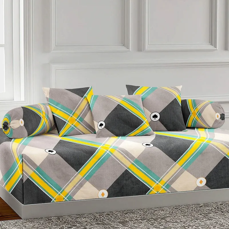 Yurexa Printed Diwan Set - Six Piece Set media 3
