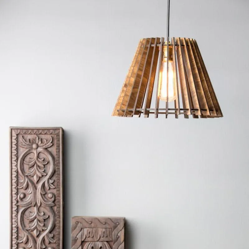 Isadore Wooden Ceiling Lamp media 1