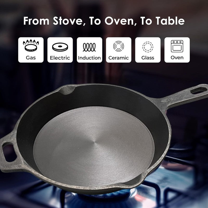 Solara Brewo Cast Iron Frying Pan with Handle - 25 CM media 10