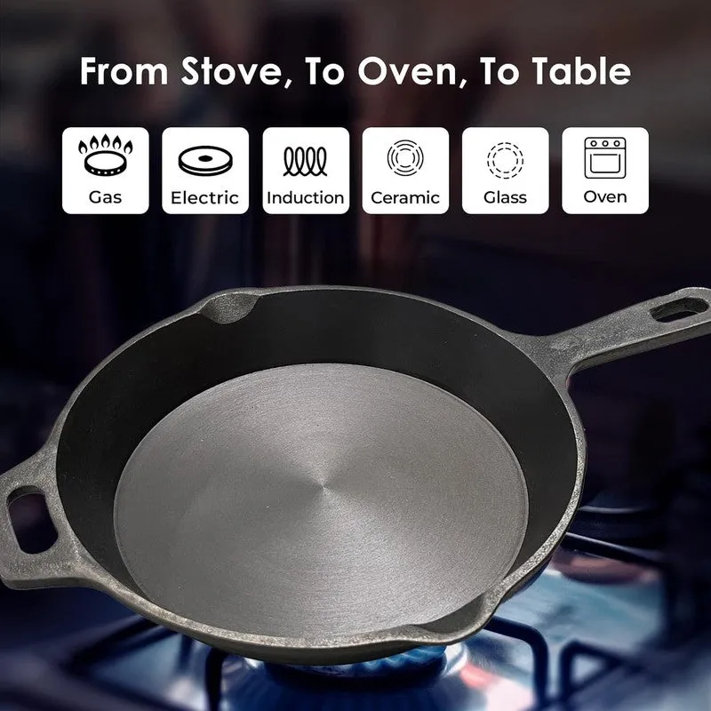 Solara Brewo Cast Iron Frying Pan with Handle - 25 CM media 10