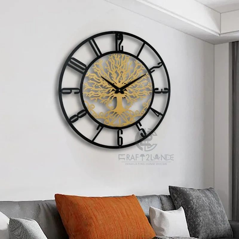 Winder Silent Wall Clock - Gold media 5
