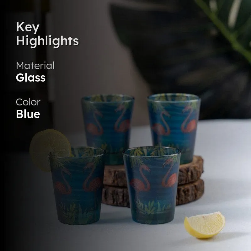 Flamingo Shore Frosted Shot Glass (30 ml) - Set Of Four media 2