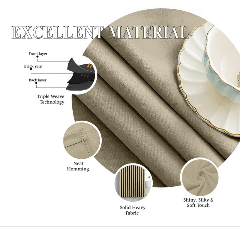 Serein Pleated Curtain Valance (Beige) - Set Of Two media 5