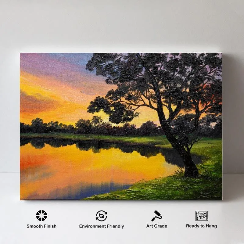 Near The Lake Wall Painting - Gallery Wrap media 4