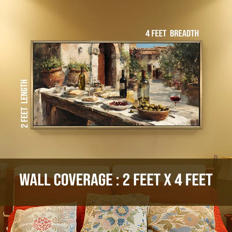 Gathered Canvas Wall Painting With Frame media 8