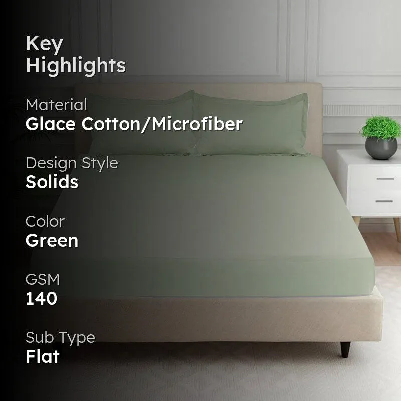Cloud Drift Microfiber Bedsheet (Green) - 140 GSM media 2