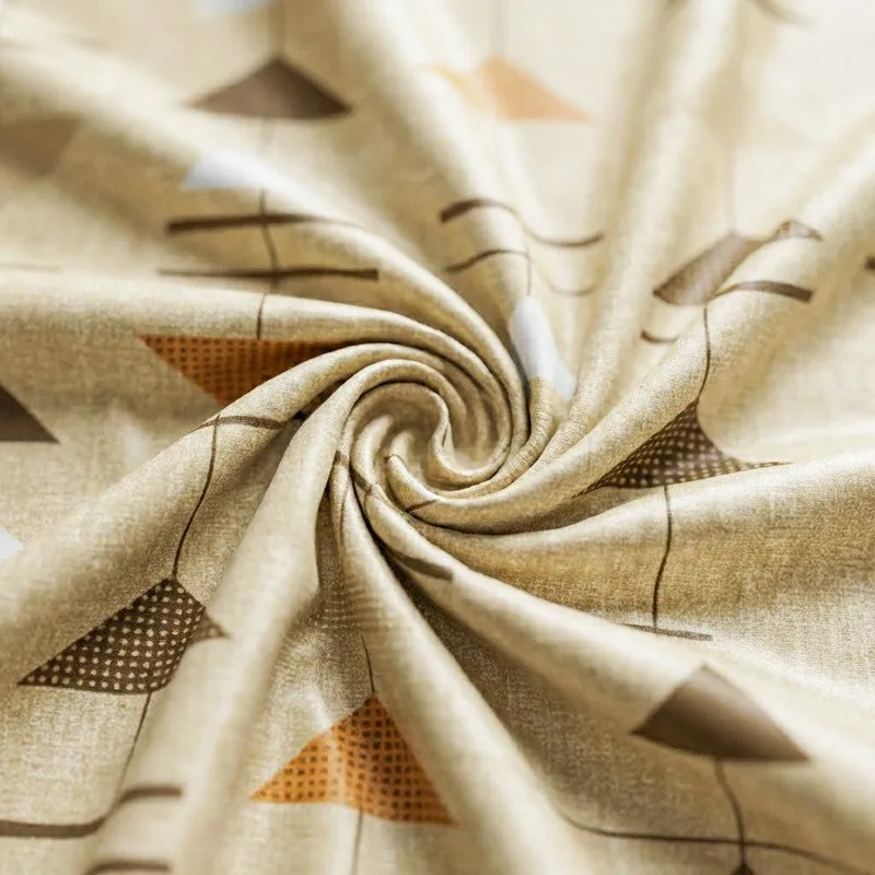 Arrow Truce Cotton Bedsheet (Light Brown) - 144 TC media 5