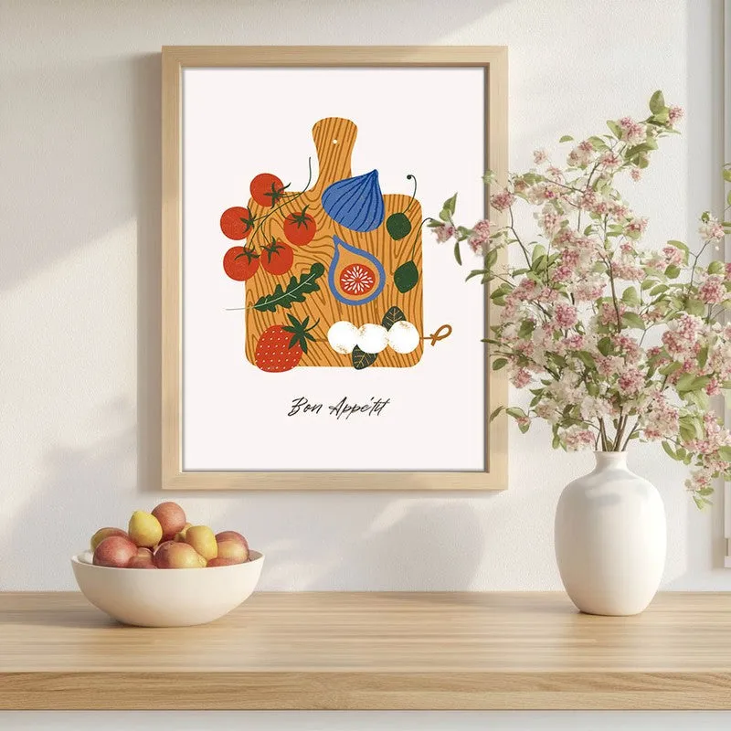 Kitchen Banquet Archival Canvas Wall Art - Brown media 1