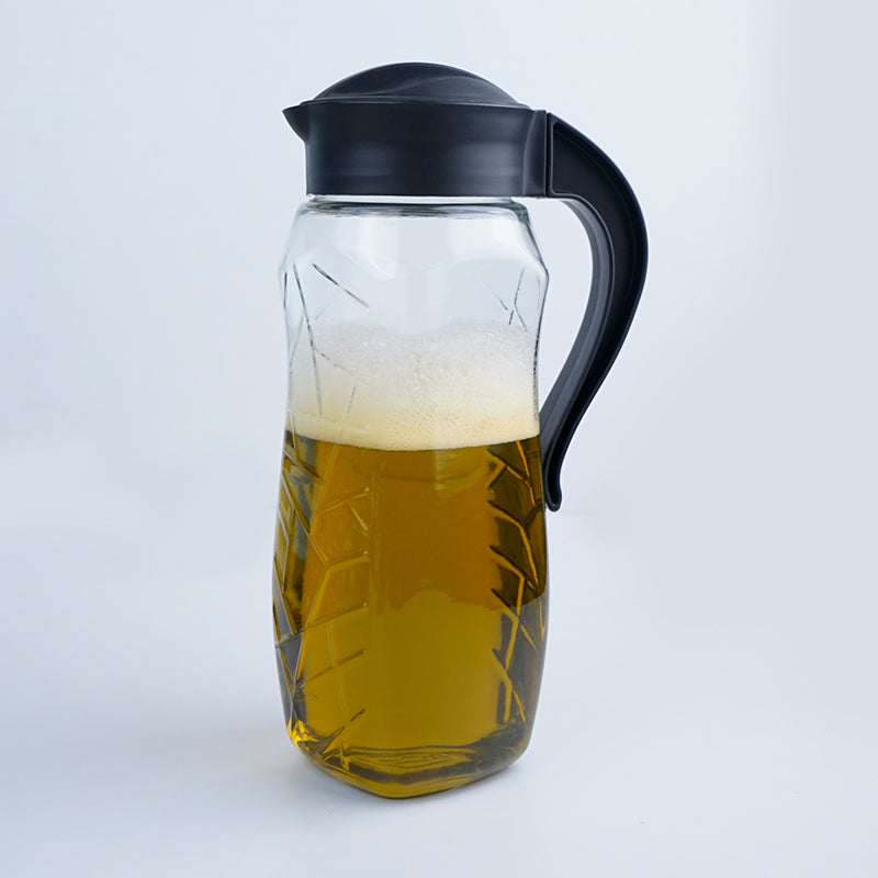 Domana Sema Transparent Jug With Lid (Black) - 1600 ML media 4