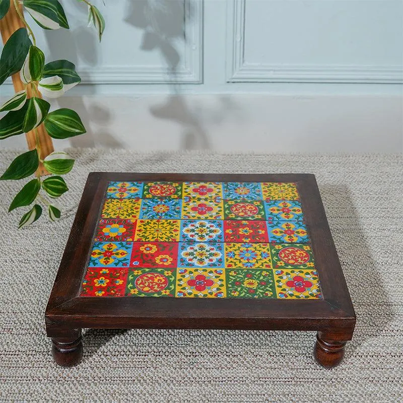 Visara Ethnic Mango Wood Stool media 4