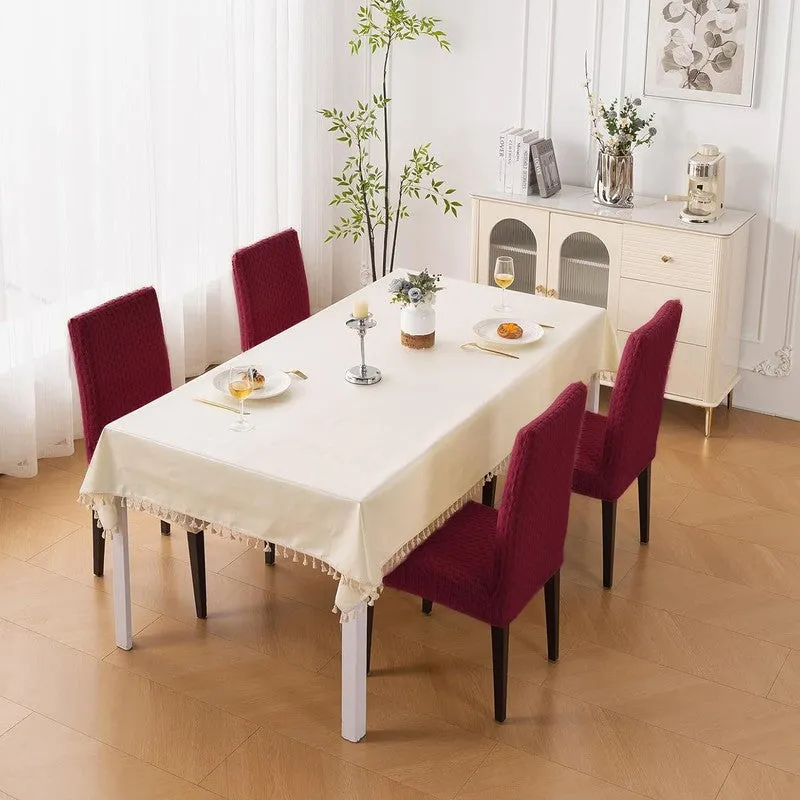 Nexo Neat Fit Chair Cover (Maroon) - Set Of Four media 1