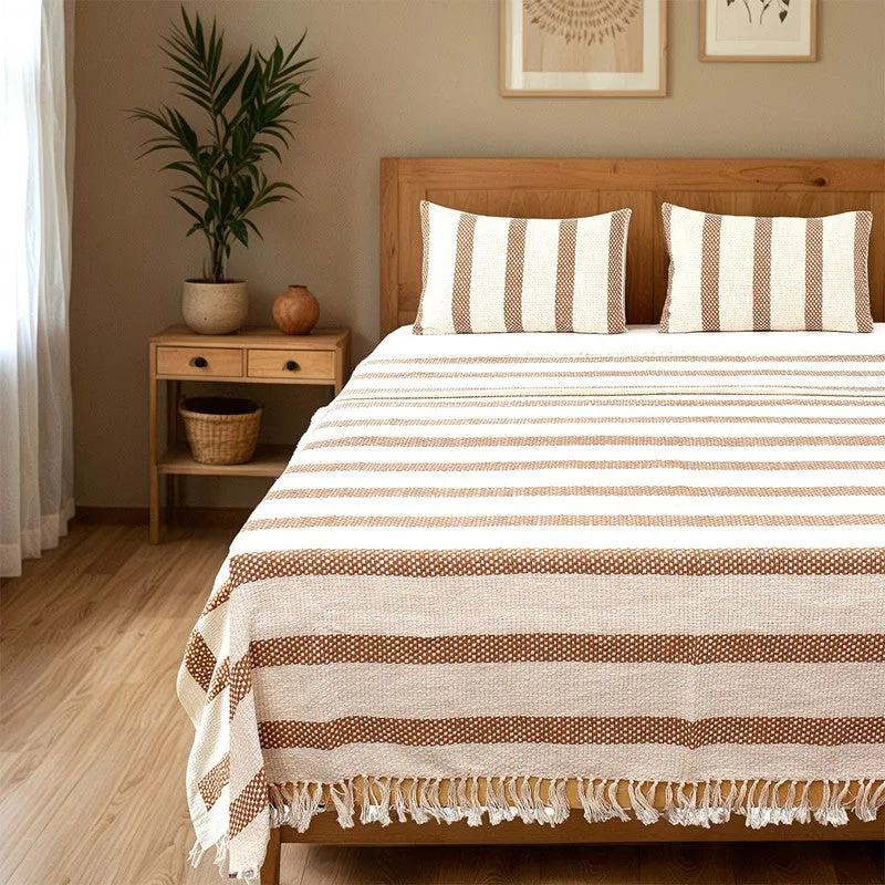 Shivalik Bedcover With Pillow Cover - Brown media 5