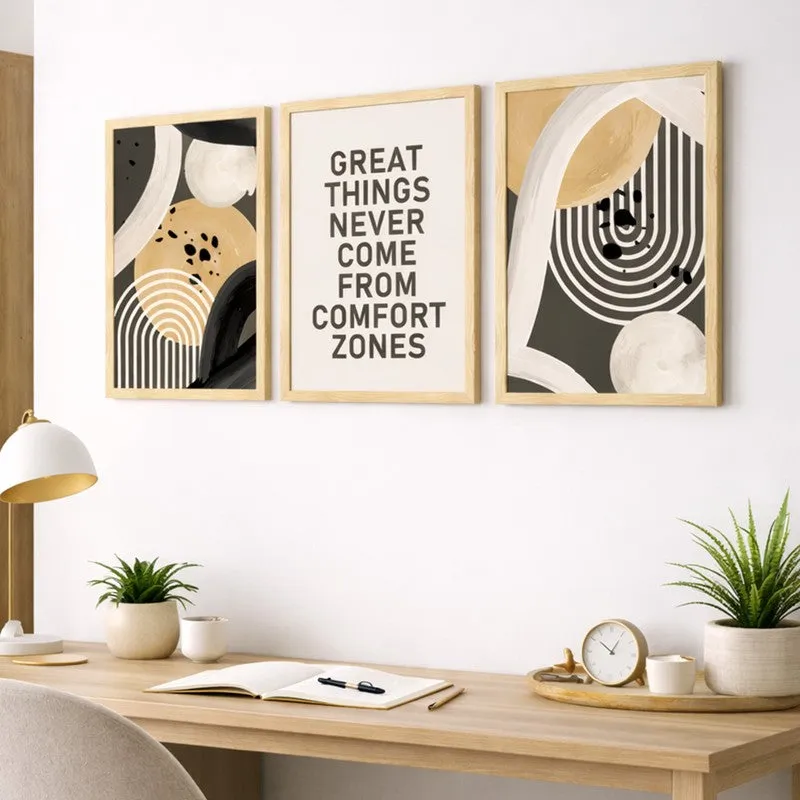Comfort Zone Abstract Wall Art - Set Of Three media 3