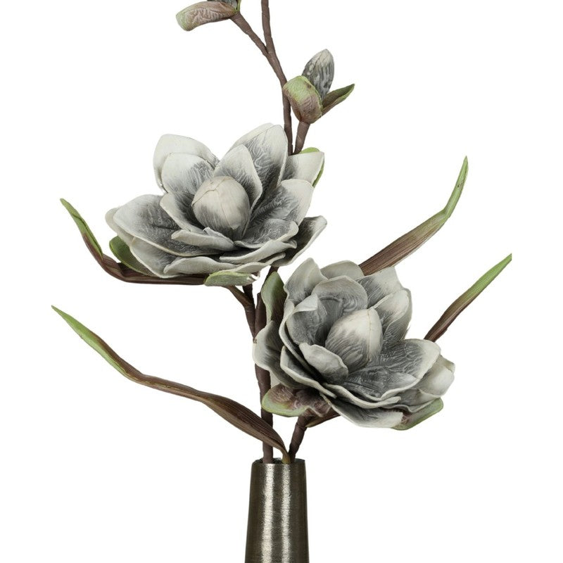 Elegant Artificial Magnolia Foam Flower Stick - Grey media 5