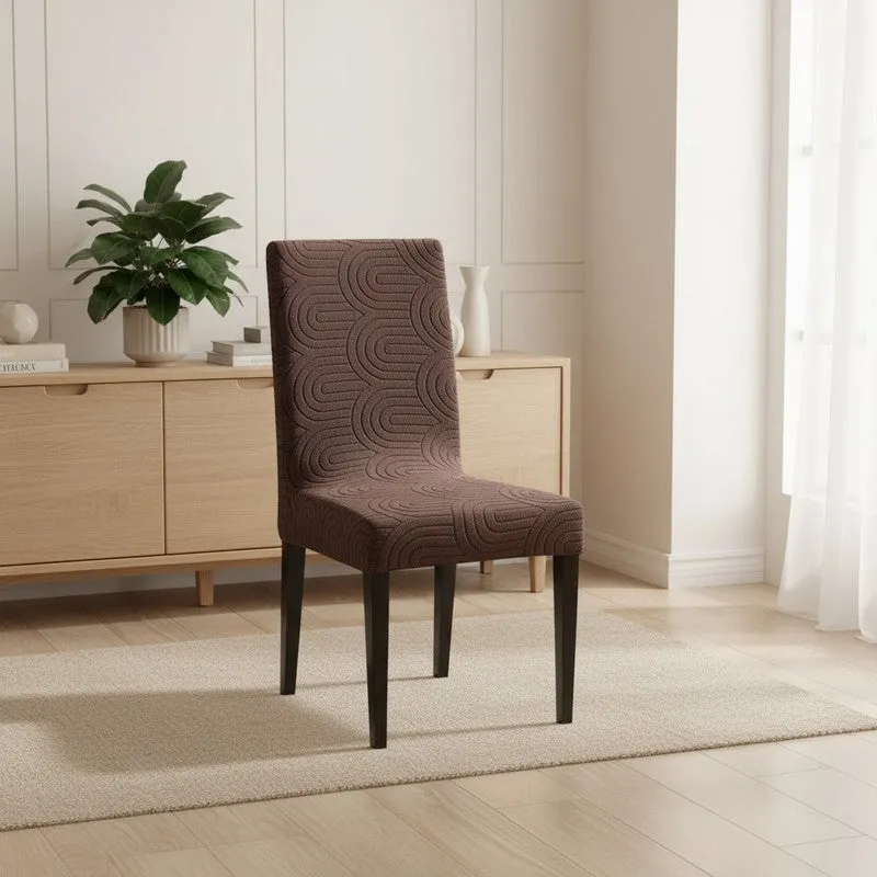 TrendyTrove Fit Chair Cover - Brown media 1