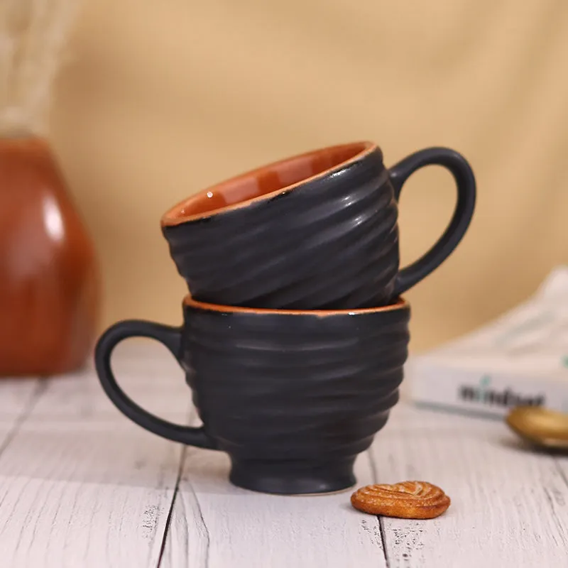 Constanza Ceramic Tea Cup (150 mL)/Black) media 4