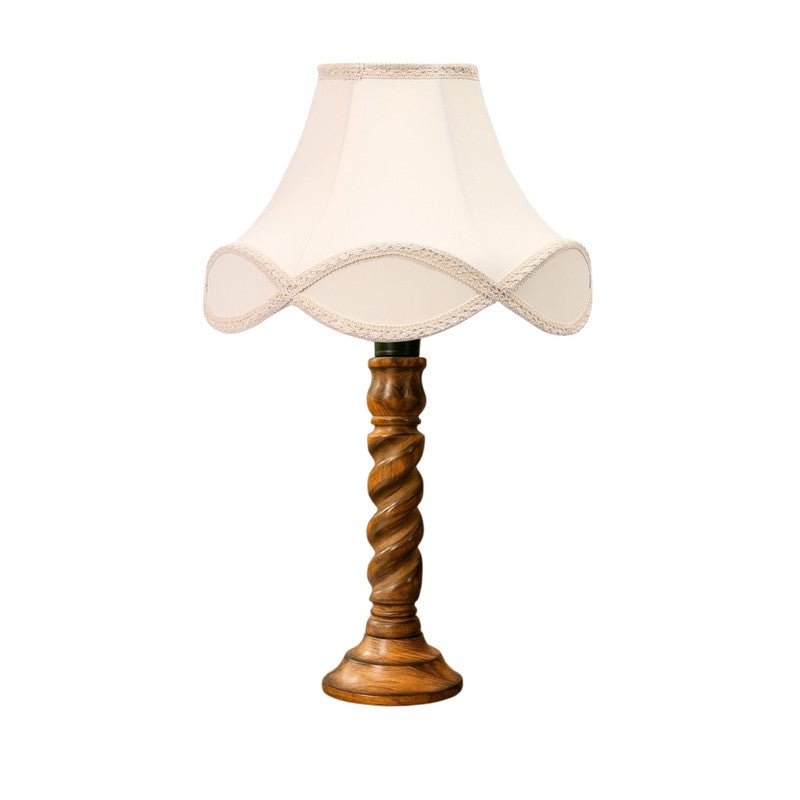 Elvane Zyra Wooden Table Lamp - OffWhite media 5