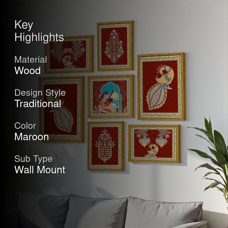Raasika Heritage Wall Art - Set Of Seven media 2