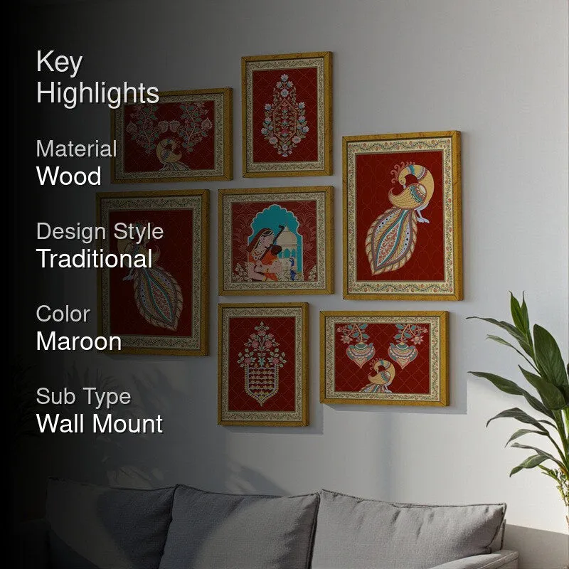 Raasika Heritage Wall Art - Set Of Seven media 2