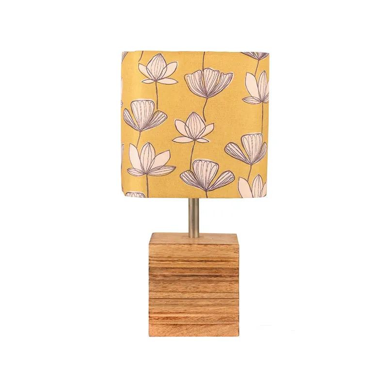 Flora Cube Fabric Table Lamp - Yellow media 4