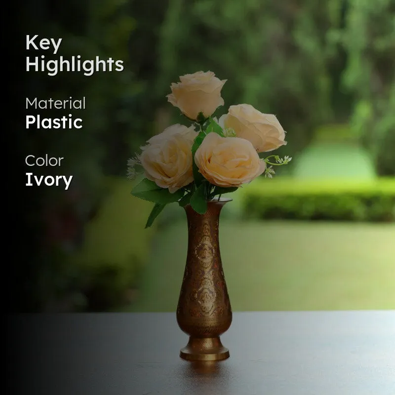 Fiora Artificial Rose (Champagne) Set of Two media 2