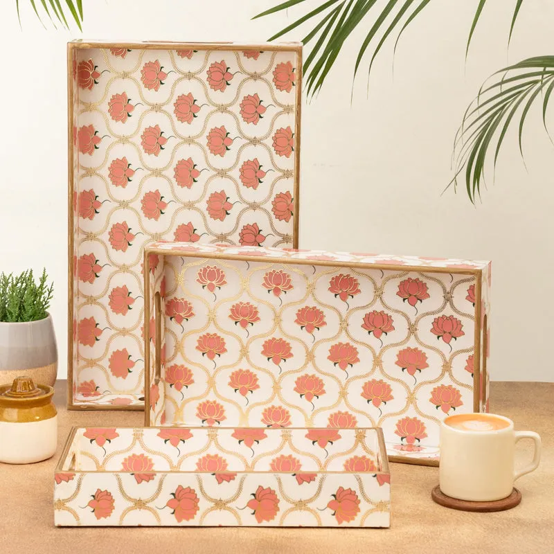 Lotus Grace Serving Tray - Set Of Three media 3