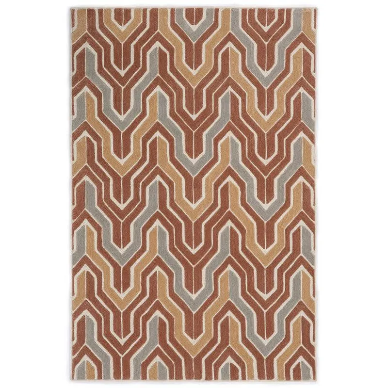 Elpis Hand Tufted Geometric Wool & Nylon Carpet - Blush Pink media 1