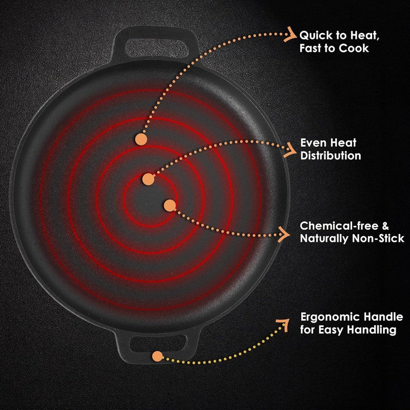 Solara Brewora Cast Iron Dosa Tawa - 30 cm media 5