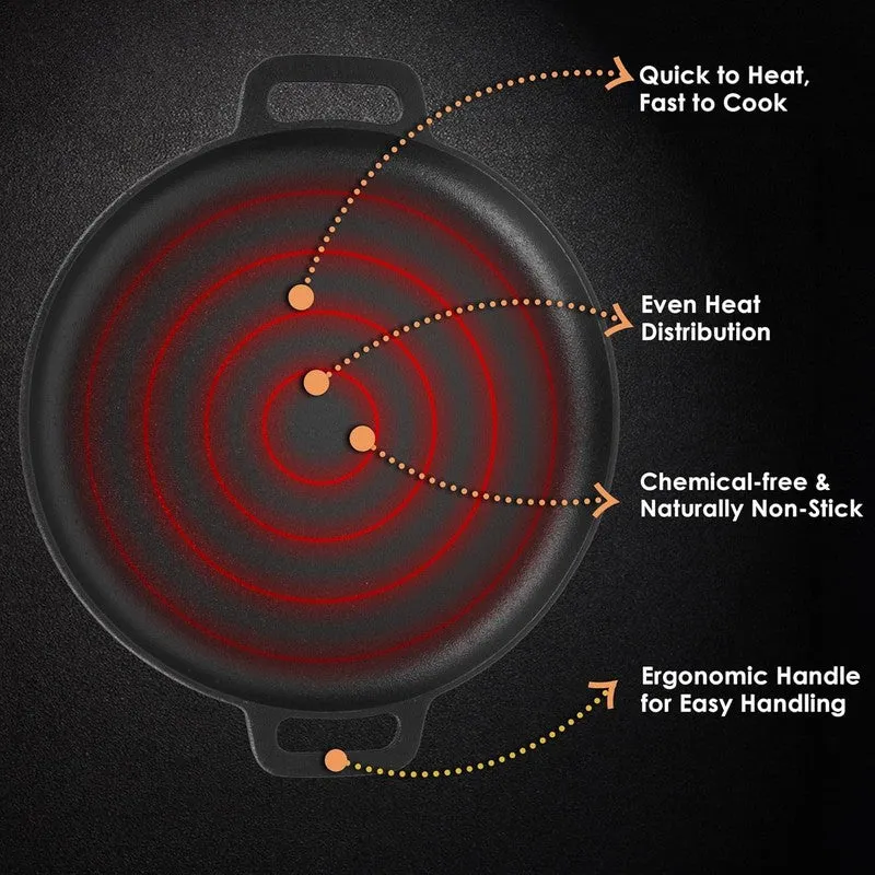 Solara Brewora Cast Iron Dosa Tawa - 30 cm media 5