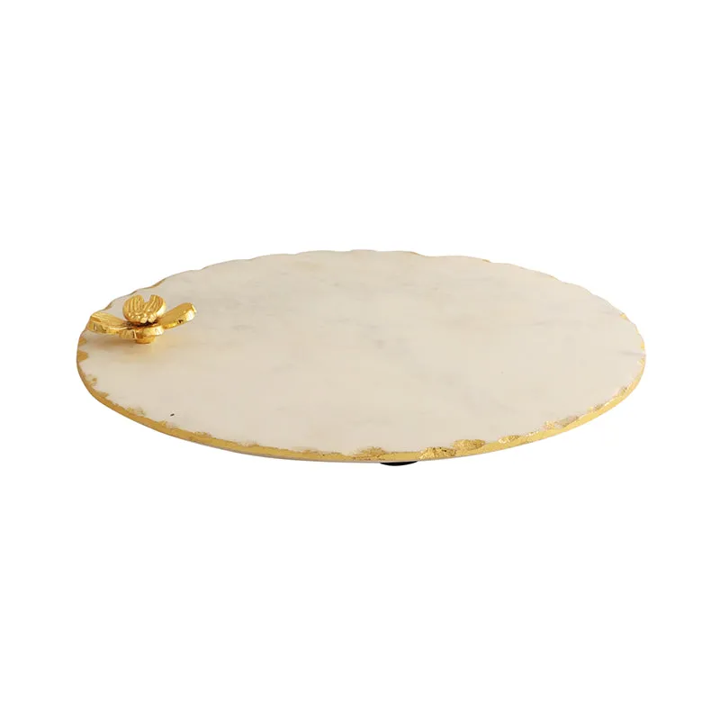 Scotia Flora Marble Platter - White media 4
