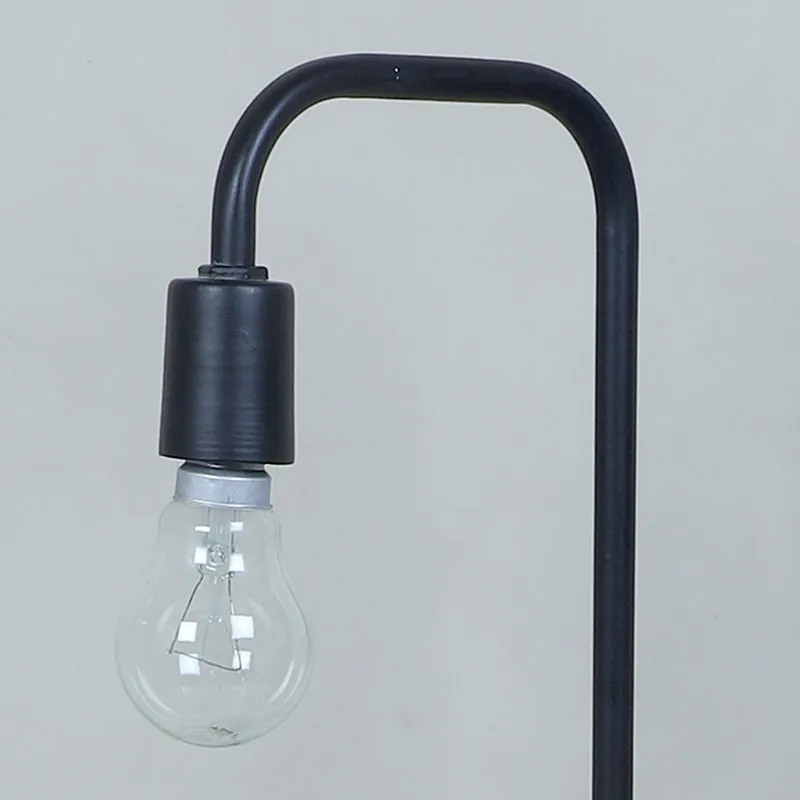 Amber Aura Solid Arched Iron Table Lamp - Black media 6