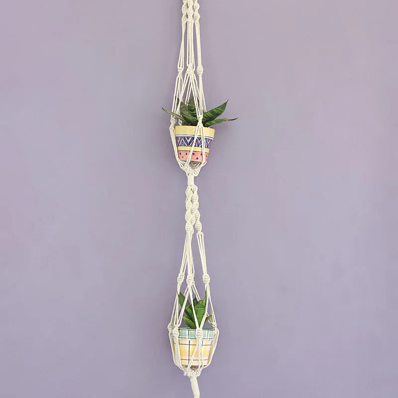 Knotted Vines Macrame Plant Hanger Without Pot media 5