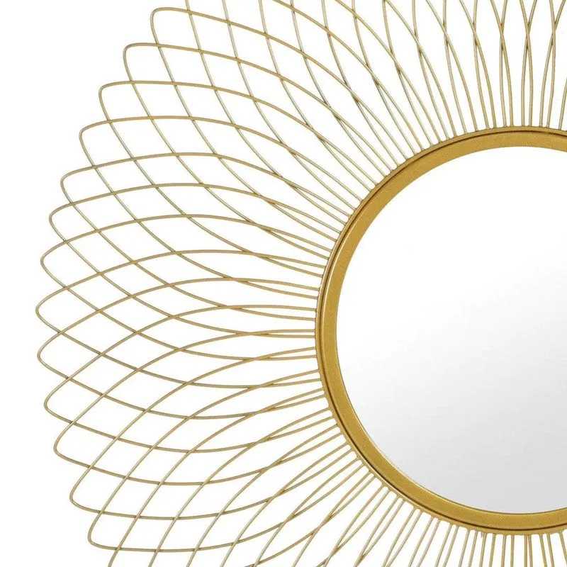 Meher Gold Wall Mirror media 5