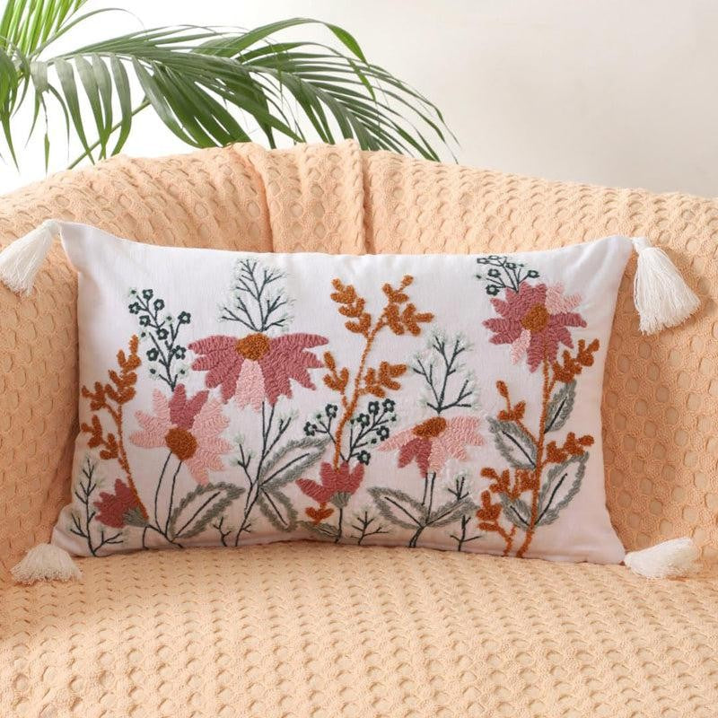 Provence Letter Embroidered Rectangle Cushion Cover media 2