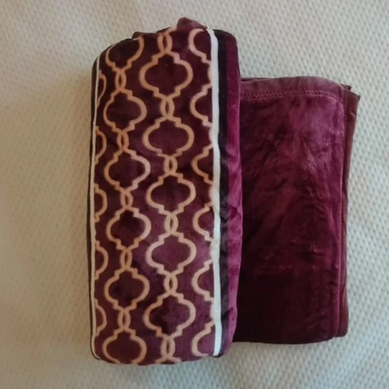 Imperial Abstract Woolen Blanket (Brown) - 350 GSM media 5