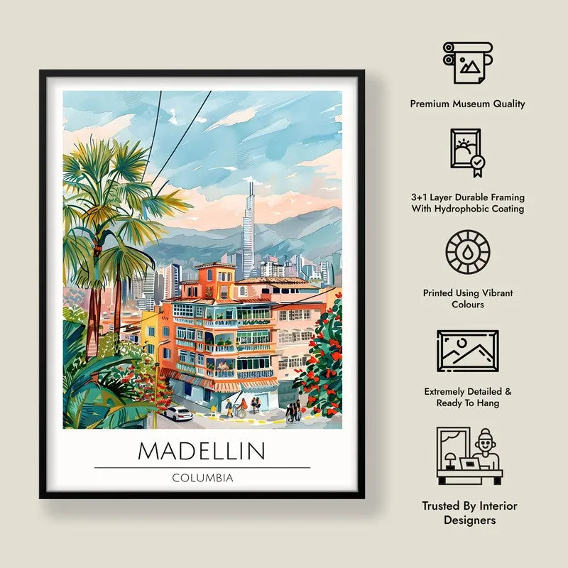 Vintage Madelline Framed Canvas Wall Painting media 8