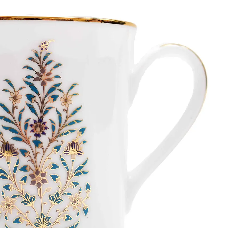 Gilded Shahi Classic 24k Gold Brushed Porcelain Coffee Mug (300 mL Each) - Set Of Four media 7