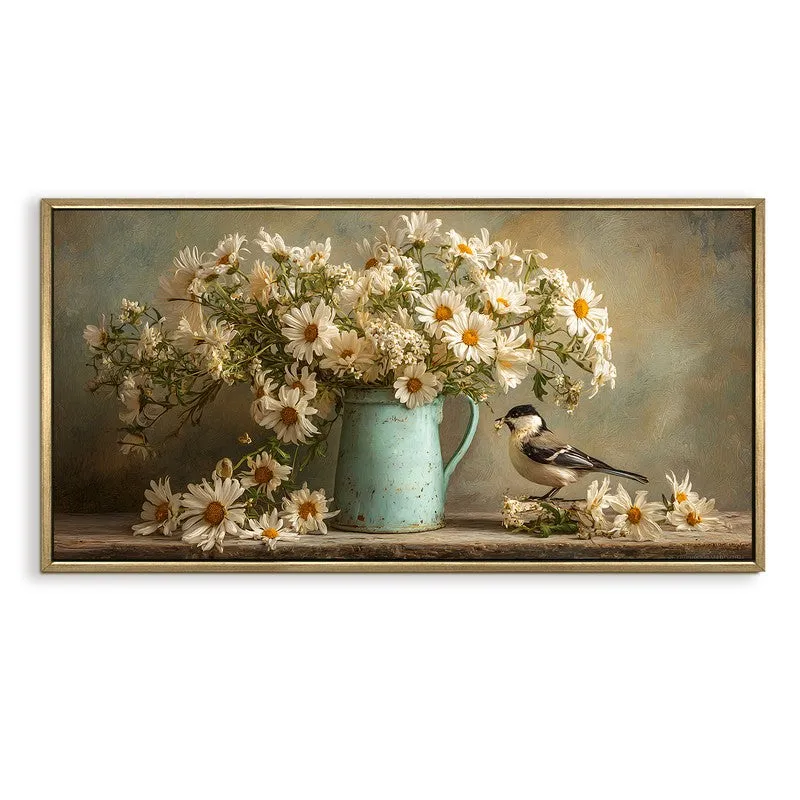 Petal Reverie Canvas Wall Painting With Frame media 3
