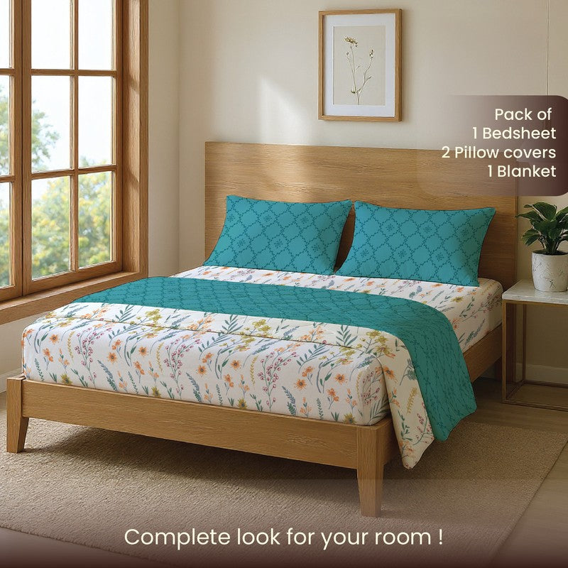 Urban Space Pluvo Multicolor Glace Cotton,Microfiber Bedding Set (200 TC)  - Four Piece Set media 6