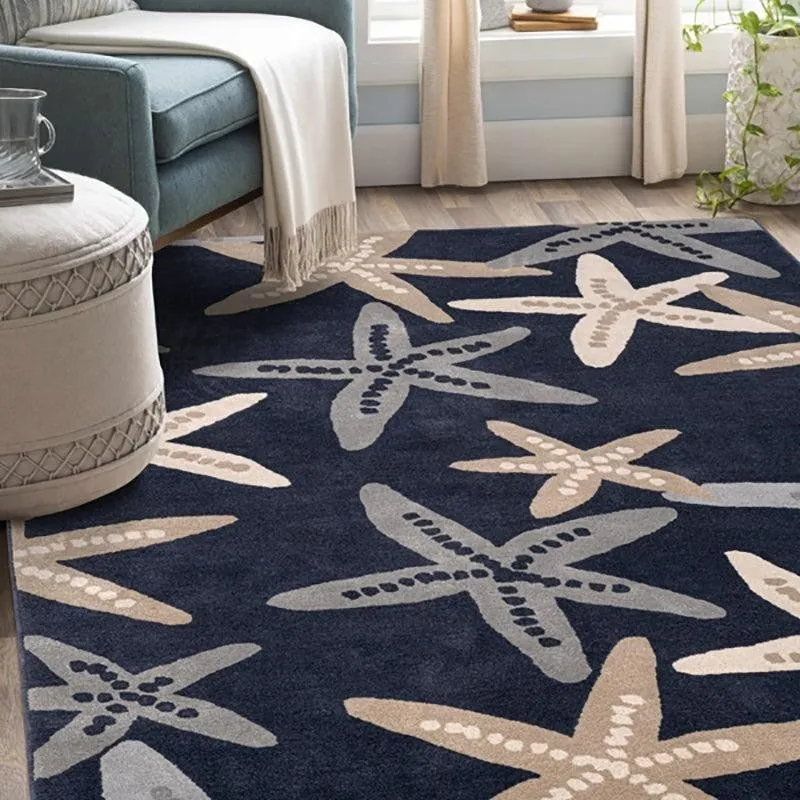 Zippy Hand Tufted Zone Kids Wool & Nylon Carpet - Navy Blue media 3
