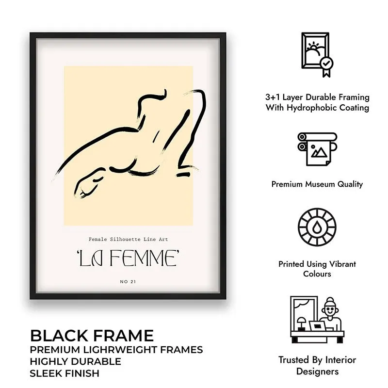 Soft Recline Canvas Wall Painting With Black Frame media 9