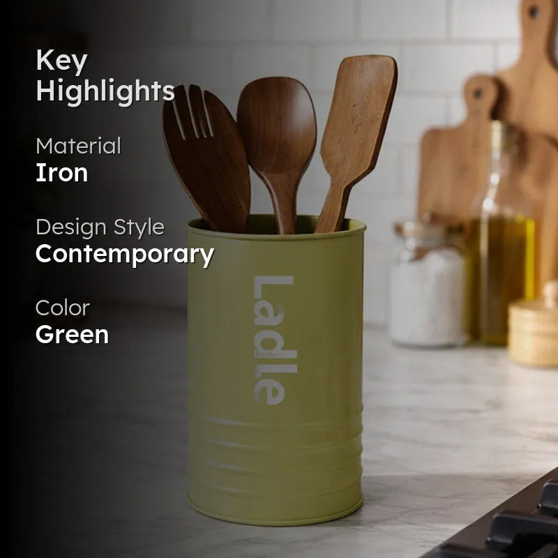 KitchenPlus Sturdy Cutlery Stand - Green media 2