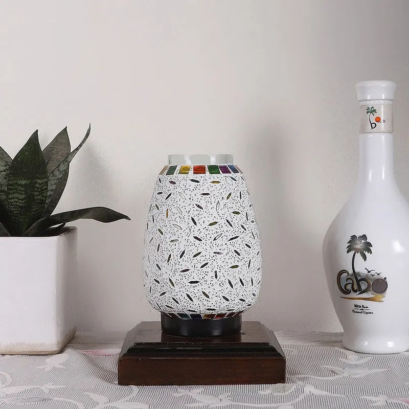 Illumix Glass Table Lamp With Wooden Base - Multicolor media 4