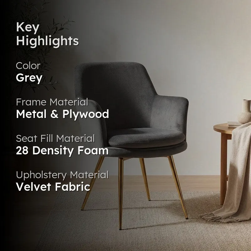 Livora Metal Accent Chair - Grey media 2