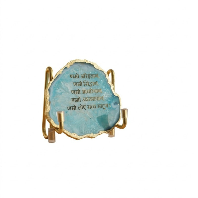Namokar Handcrafted Agate Religious Accent - Turquoise media 4