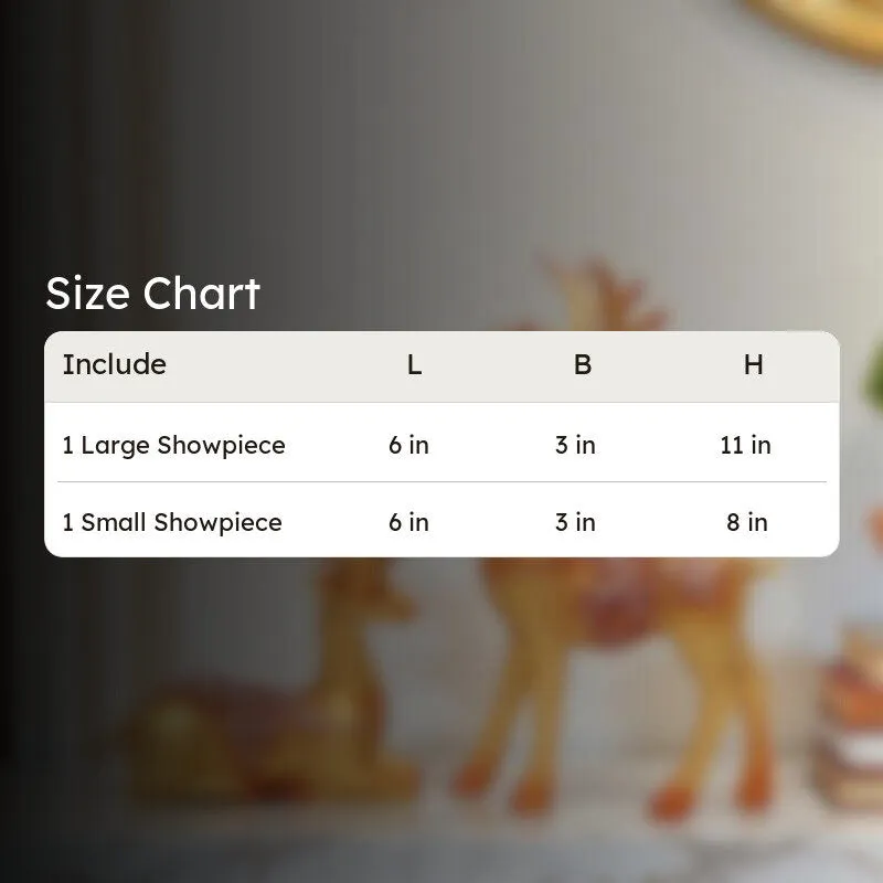 Opulent Deer Polyresin Showpiece (Gold) - Set Of Two media 6