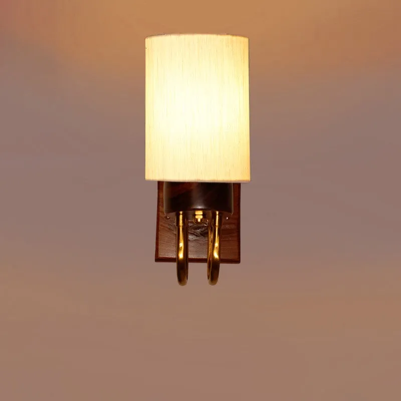 Gilded Arch Cotton Wall Lamp - Off White media 6