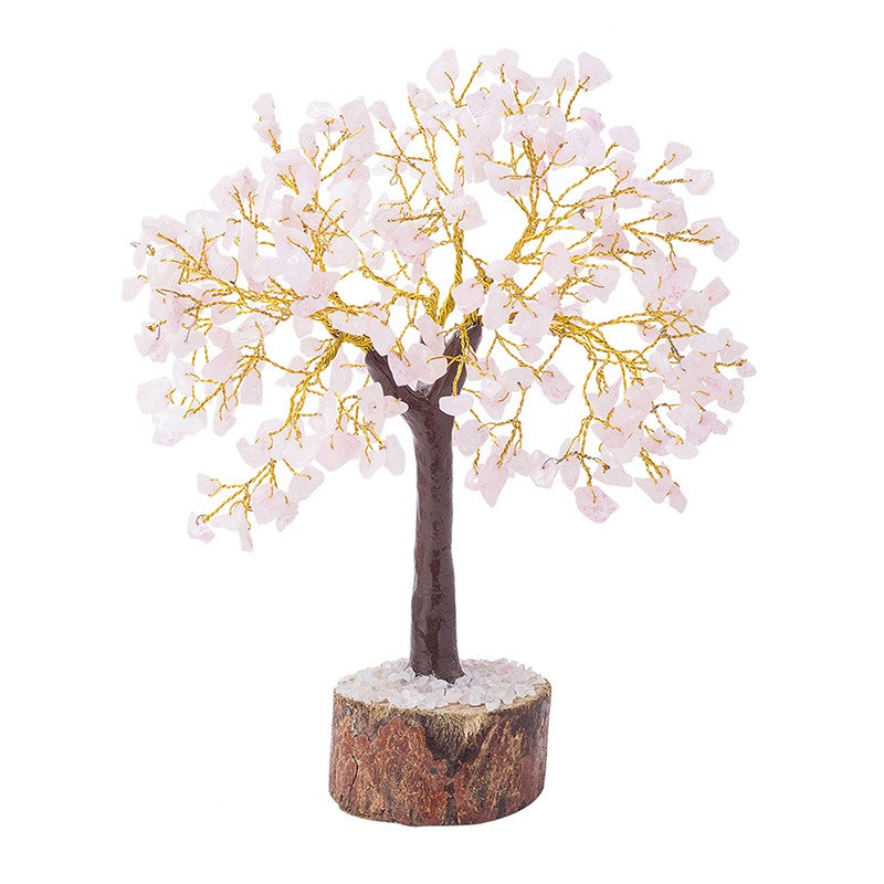 Agate Wish Tree Handcrafted Showpiece - Light Pink media 3