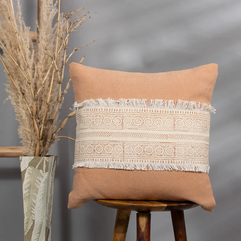 Tribe Strip Embroidered Cushion Cover media 1