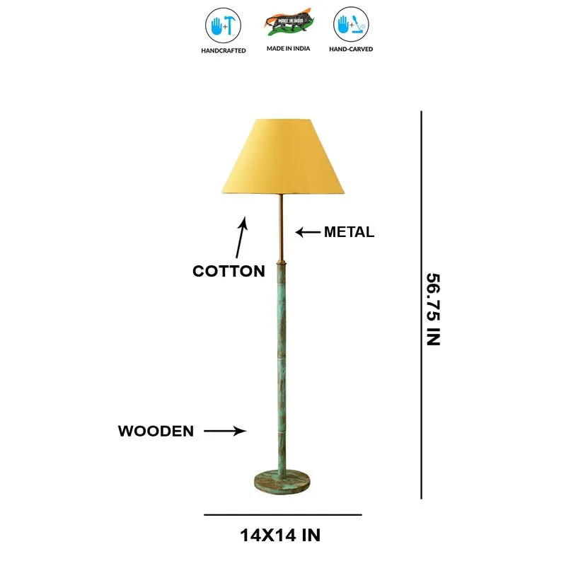 Canyon Glow Wooden Floor Lamp - Yellow media 8